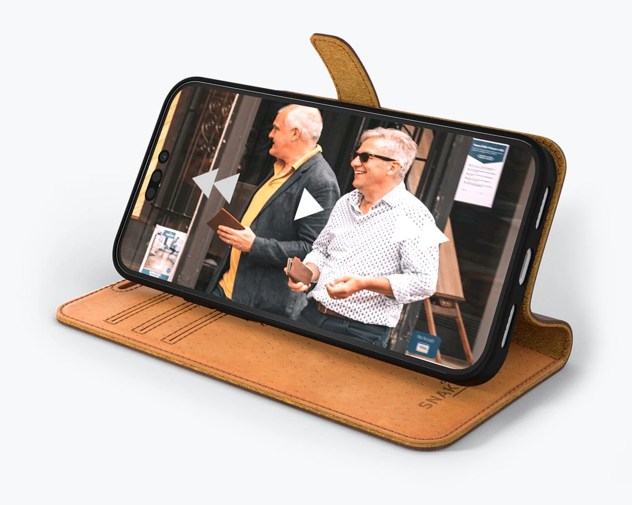 Apple iPhone 15 Pro - Vintage Leather Wallet Phone Case - Image 42