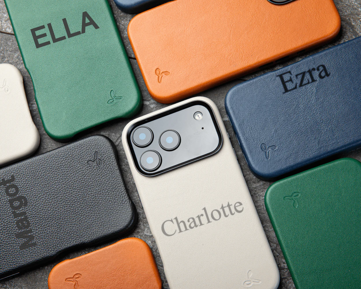 Personalised Slim Leather iPhone Case - Image 22